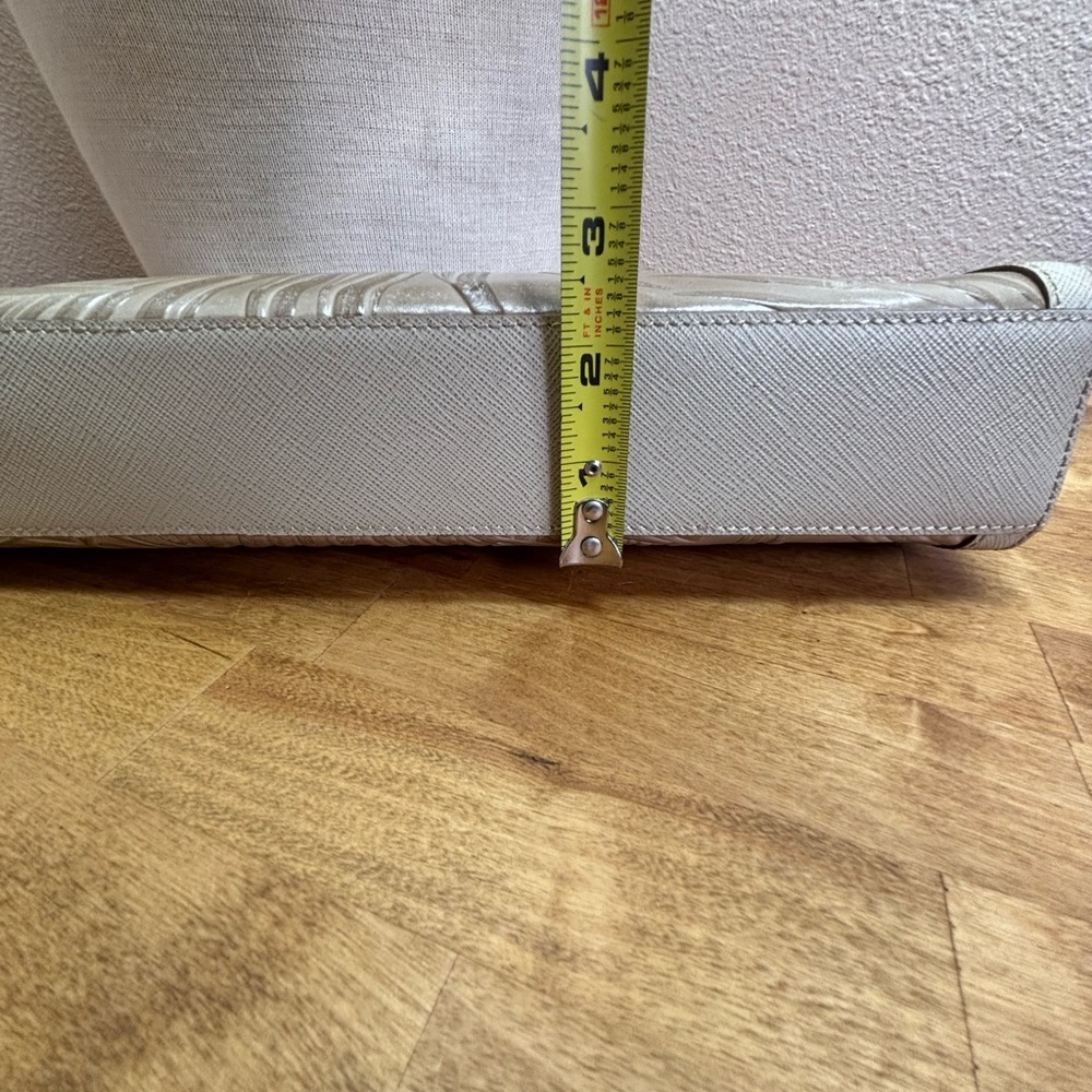 Brahmin Mod Claire Clutch Moonlight Metallic Palm Embossed Leather - Picture 12 of 16